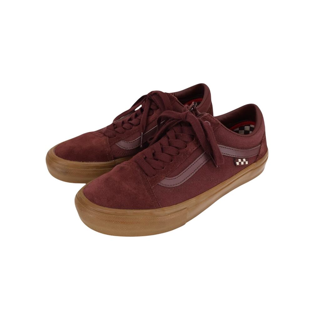 VANS Men's Skate Old Skool Shoe Suede Canvas Port Royal Red/Gum Size 7.5